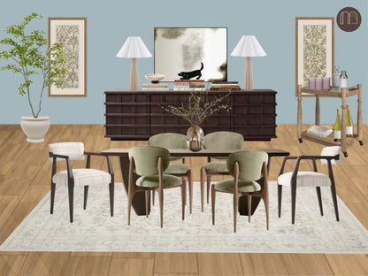 Pastel Traditional Dining Room