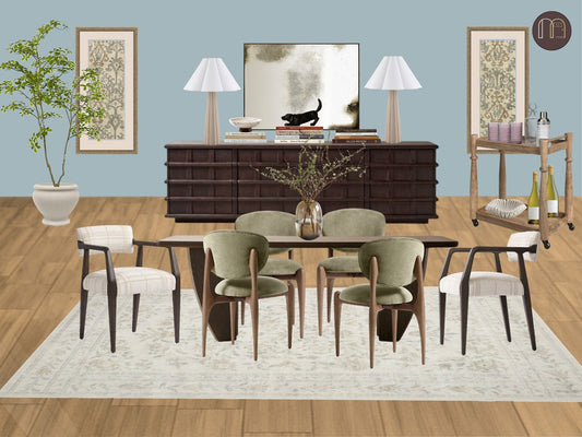 Pastel Traditional Dining Room